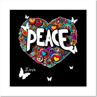 Vibrant Heart Peace: Beautiful Butterfly Harmony Posters and Art